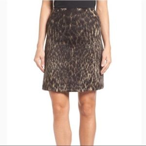 Kobi Halperin Haven Print Fuzzy Wool Blend Skirt